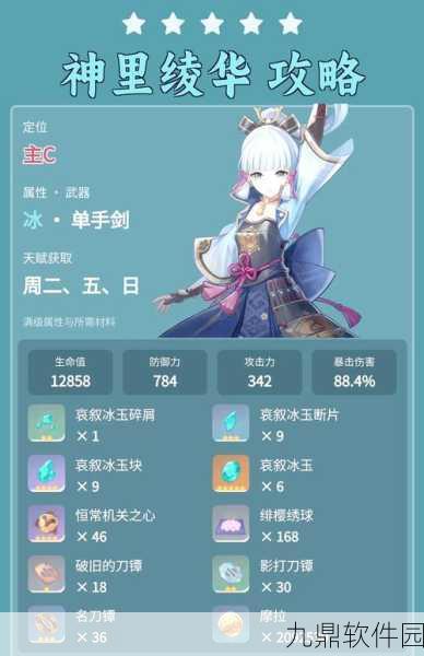 原神神里绫人武器及圣遗物搭配指南