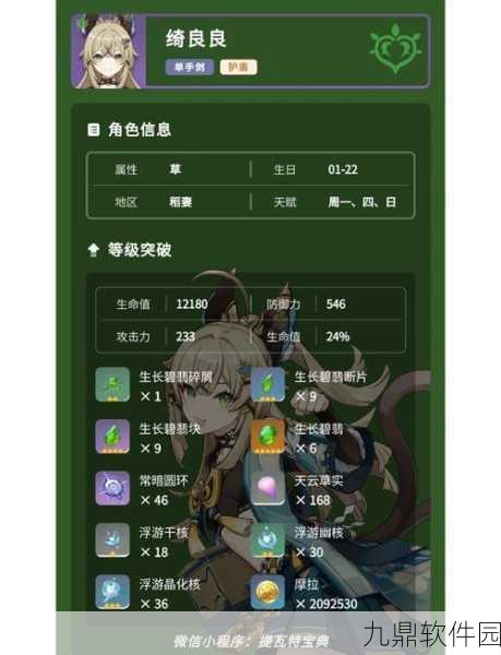 原神新角色绮良良圣遗物推荐深度解析
