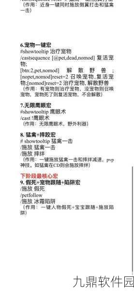 魔兽世界WLK生存猎人宏命令深度解析与手游资讯撰写指南