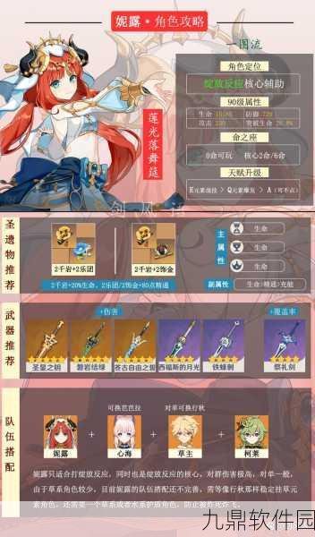原神妮露阵容深度解析，绽放之舞的辉煌与局限