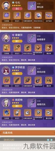 原神七七主C圣遗物及武器搭配全攻略