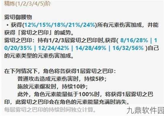 原神雾切之回光武器深度解析，属性、适用角色与实战价值