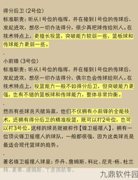 街头篮球手游角色构建策略探讨，避开单一锋卫摇摆人角色的深度分析