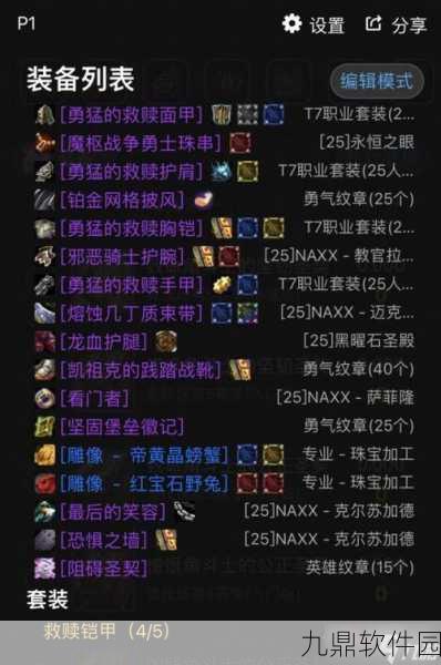 魔兽世界WLK防骑装备精选指南