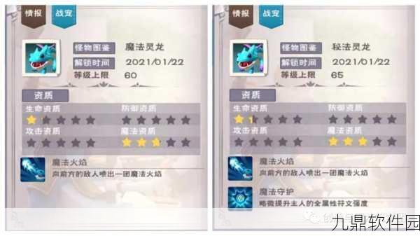 手游资讯，创造与魔法灵龙资质强度全面测评解析