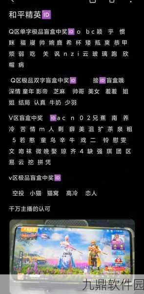 和平精英热门单字ID大盘点,探寻游戏世界的独特标识