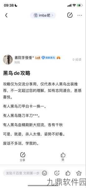 DOTA手游深度攻略,掌握黑鸟精髓,驰骋战场