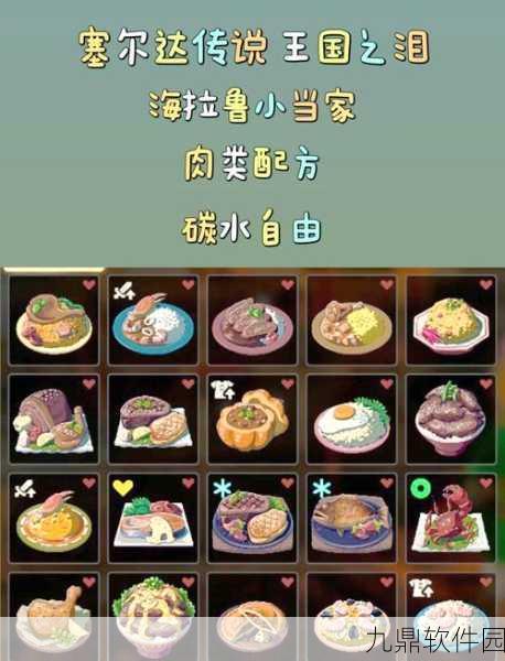 塞尔达传说王国之泪，探索海陆煎烤的美味奥秘，解锁全新料理体验