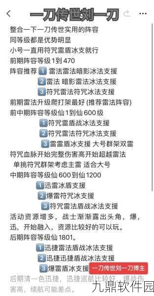 一刀传世深度解析，全面指南助你选定最适合的主号职业