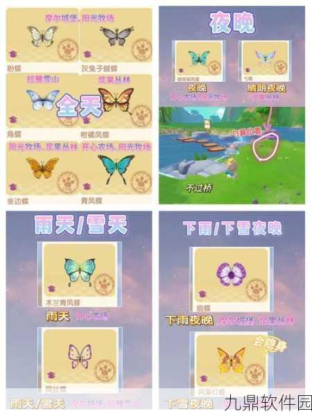 摩尔庄园樱花凤尾蝶捕捉指南，珍稀蝴蝶现身庄园，探索与收集的乐趣