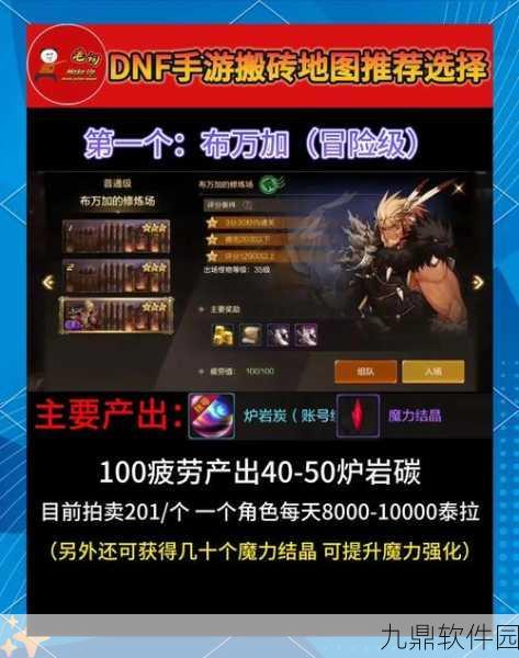 地下城与勇士手游90版本高效搬砖角色大盘点，助力玩家快速致富