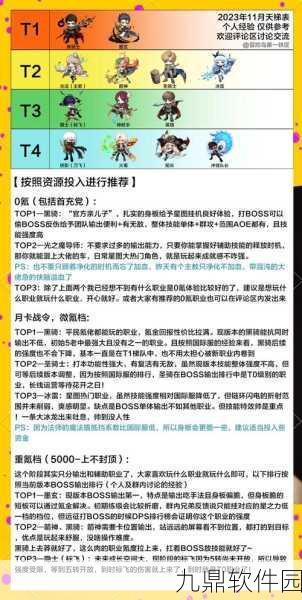 冒险岛手游最强职业排行揭晓，玩家热议新版本职业强度