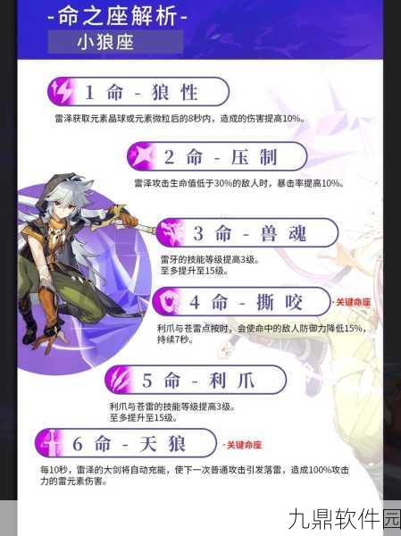 原神雷泽几命能用深度解析,打造你的专属雷狼之魂