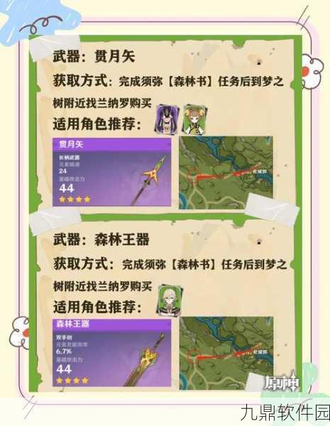 原神3.0须弥版本锻造武器全面解析，属性与特色大揭秘