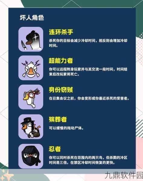 手游资讯，鹅鸭杀专业杀手技能深度解析与玩法指南