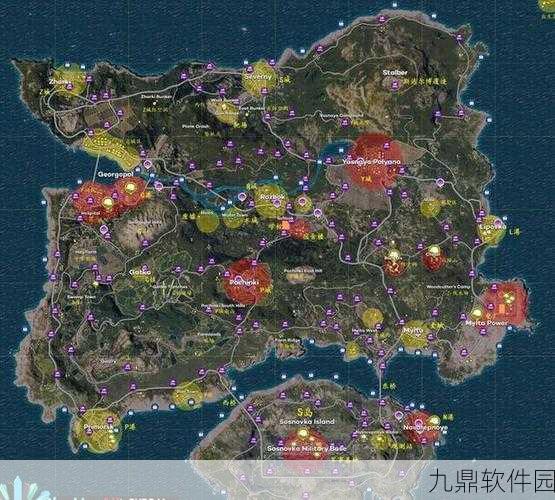 绝地求生大逃杀新攻略,全物资标注地图详解,助你战场称霸