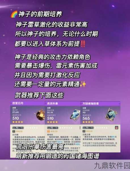 原神八重神子深度培养攻略,解锁雷系输出的关键要素