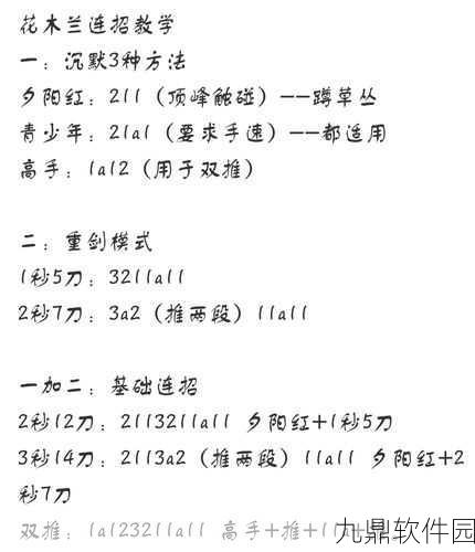 王者荣耀花木兰连招宝典，从新手到高手的进阶之路