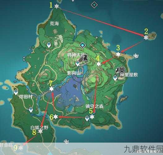 原神手游资讯,揭秘如星的宝珠里的三个雷灵位置
