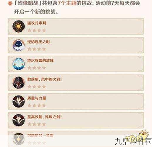 原神残像暗战活动第二天,逆焰连天挑战开启,策略布局成致胜关键