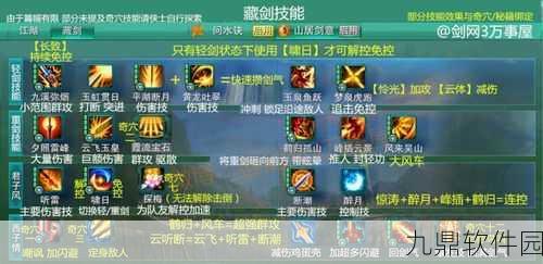 剑网3指尖江湖,藏剑能力深度剖析及全方位培养攻略