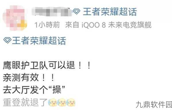 王者荣耀玩家必看，如何优雅地退出鹰眼护卫队