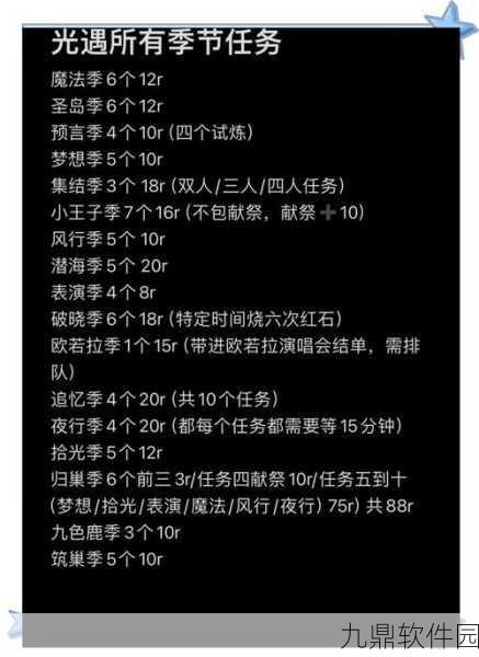 光遇重组季剧情任务1全面攻略