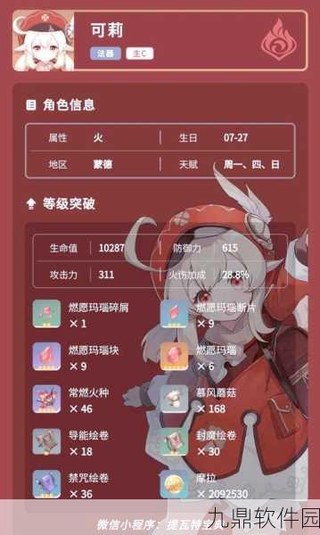 原神手游资讯，深度解析可莉技能强度，探讨培养价值