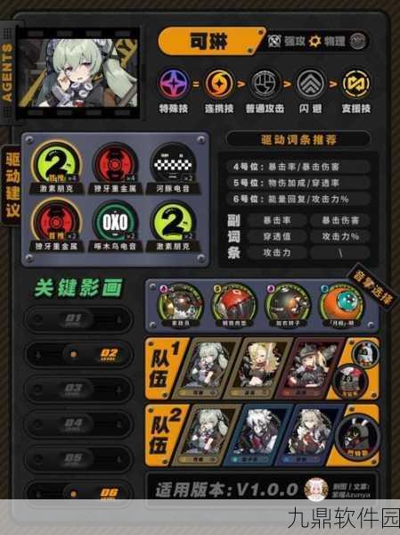 绝区零可琳驱动盘深度解析，实战操作与搭配攻略全览