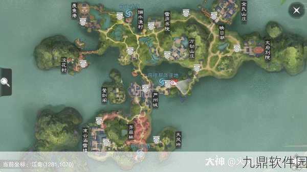 一梦江湖，流云涵雪楼地理位置全揭秘与深度探索之旅