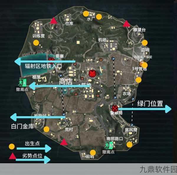 和平精英火力对决劲爆揭秘,全图铁门位置大起底!