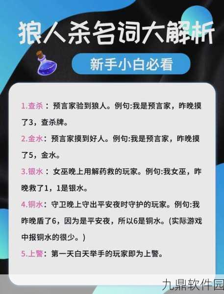 狼人杀手游深度解析，身份、规则与术语全攻略