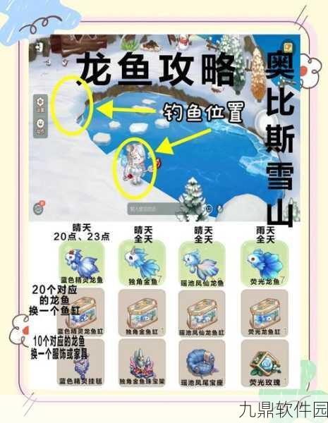 奥比岛梦想国度钓鱼点全攻略，解锁钓鱼乐趣，探索梦幻水域