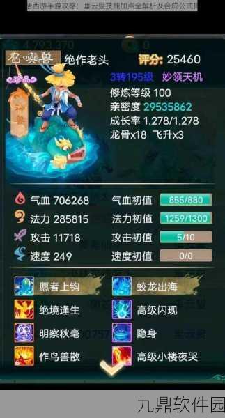 大话西游手游,攻宠选择与技能搭配全攻略