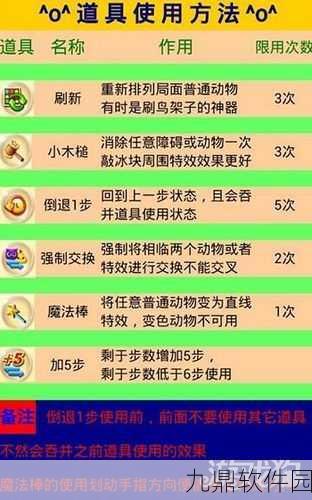 手游资讯指令，开心消消乐常用道具全面解析