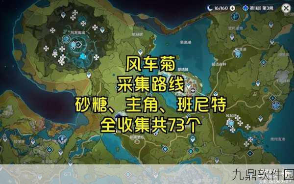 原神风车菊高效采集路线全揭秘,助你快速收集稀有材料