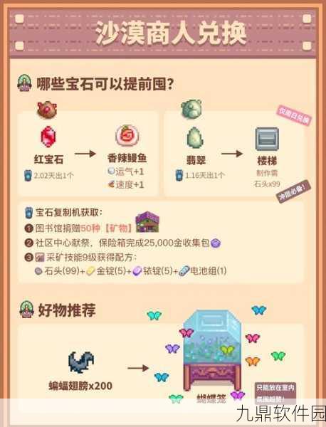 手游资讯，星露谷物语沙漠矿洞深度揭秘，挑战无尽宝藏